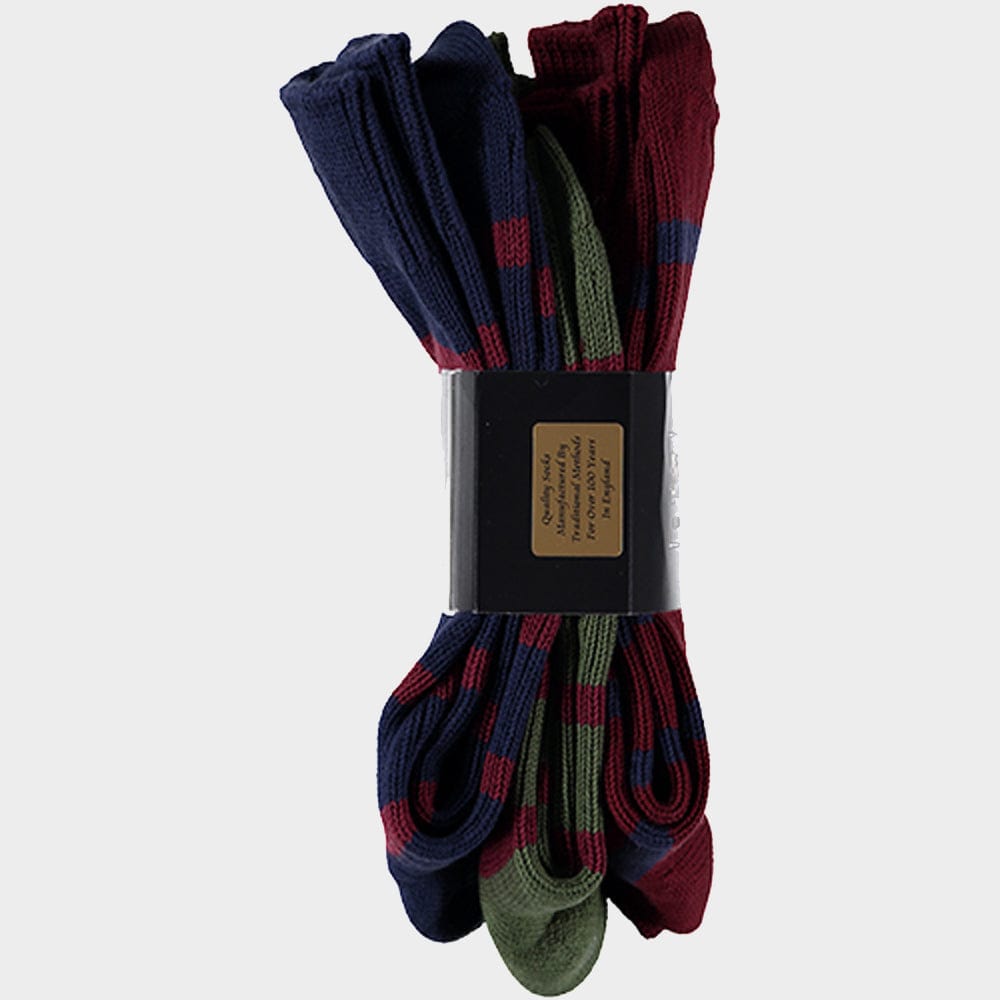 "3 Pack of Socks in Country Stripes"