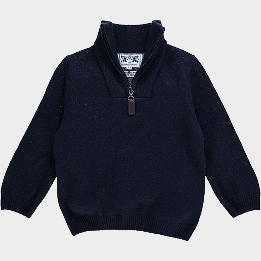 "Wool 1/4 Zip in Navy"