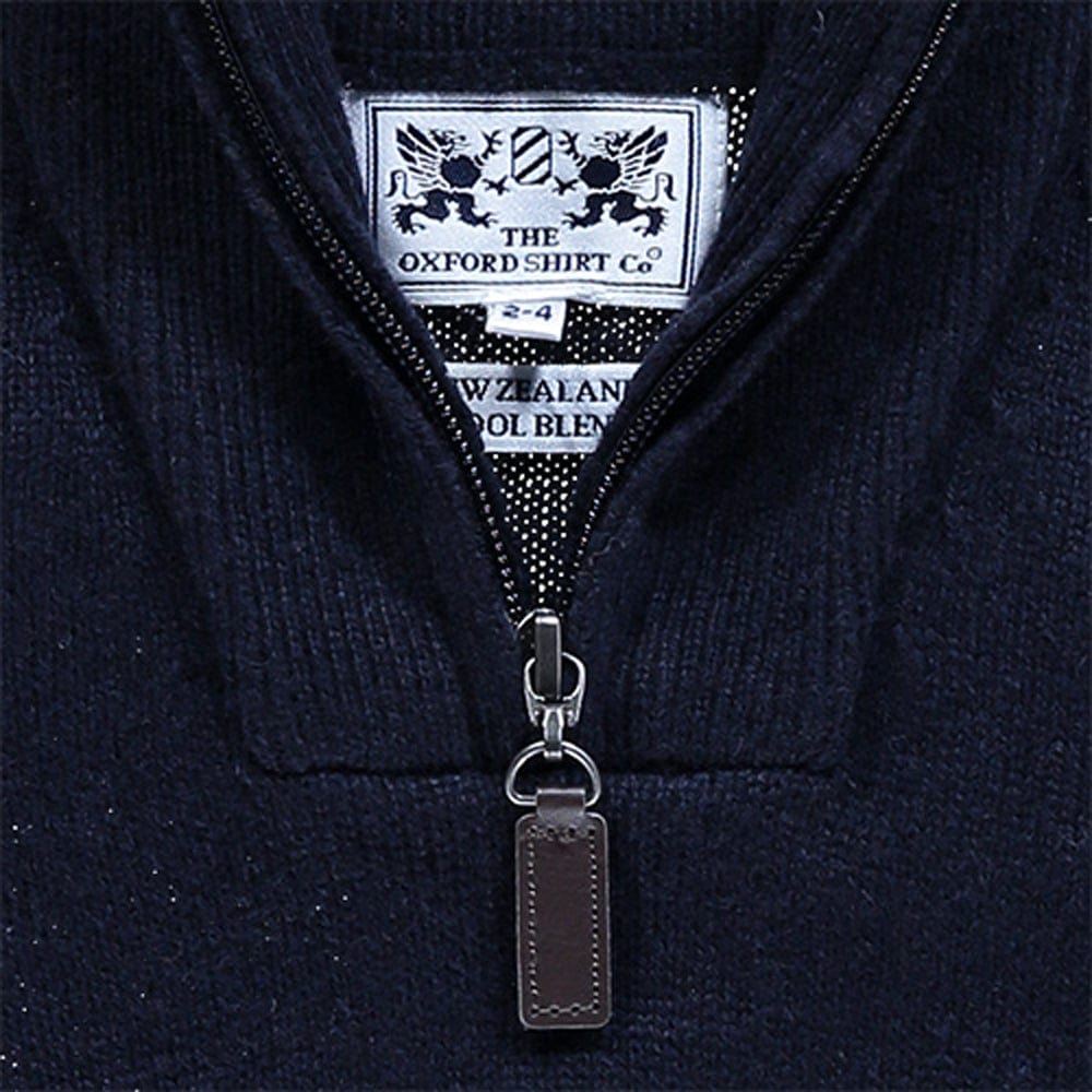 "Wool 1/4 Zip in Navy"