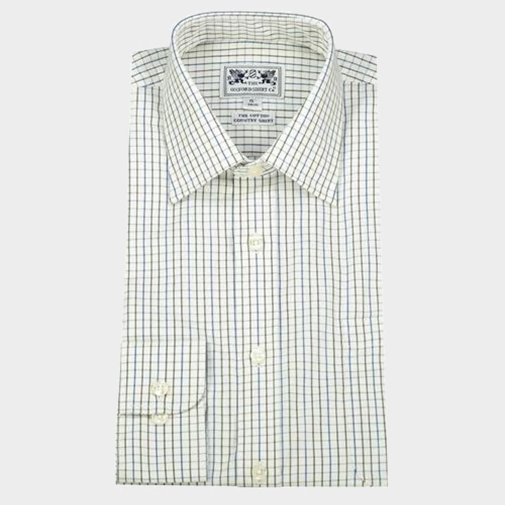 "Classic Tattersall Shirt in Brown Check"