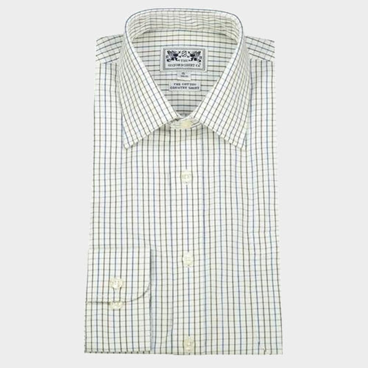 "Classic Tattersall Shirt in Brown Check"