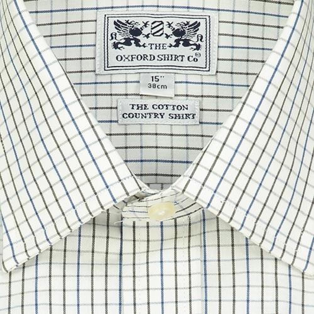 "Classic Tattersall Shirt in Brown Check"