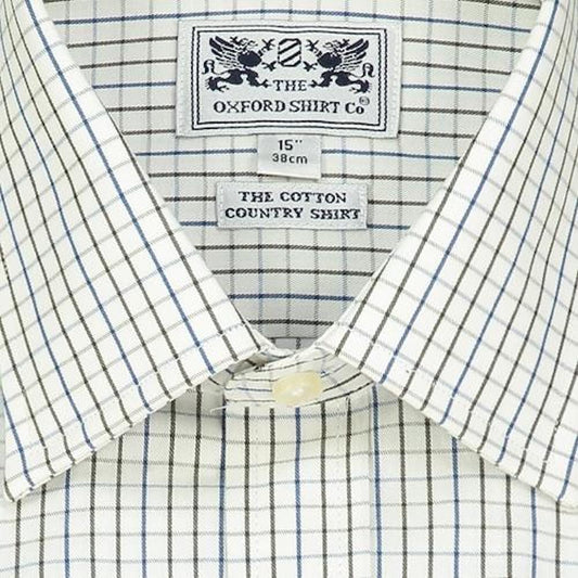 "Classic Tattersall Shirt in Brown Check"