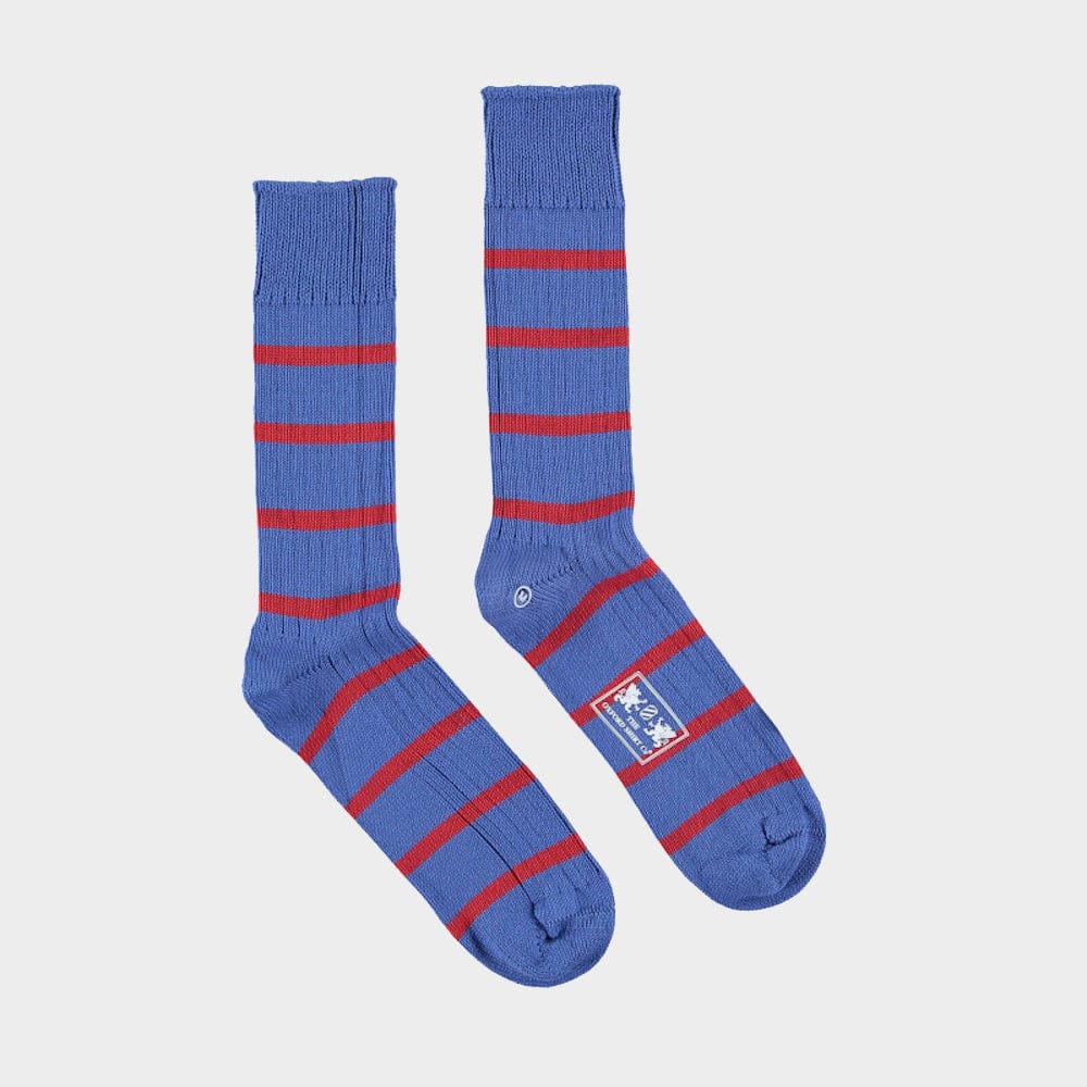 "3 Pack of Socks in Royal Blue Stripes"