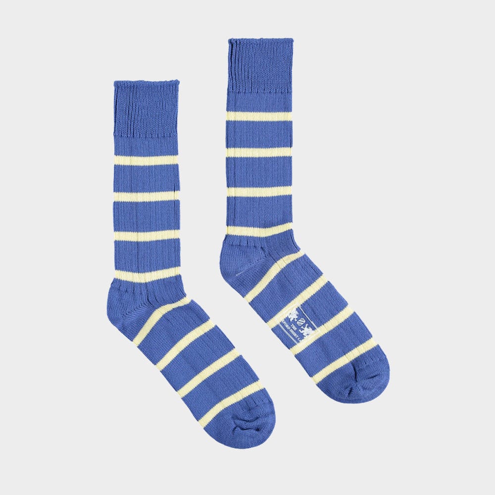 "3 Pack of Socks in Royal Blue Stripes"