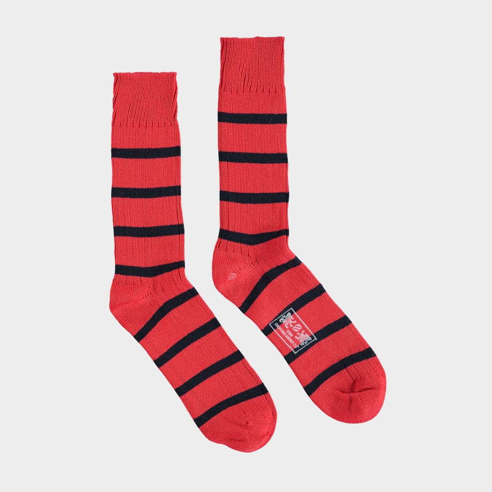 "3 Pack of Socks in Red Stripes"