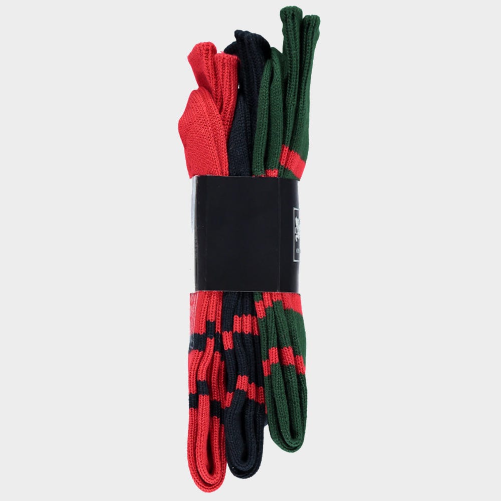 "3 Pack of Socks in Red Stripes"