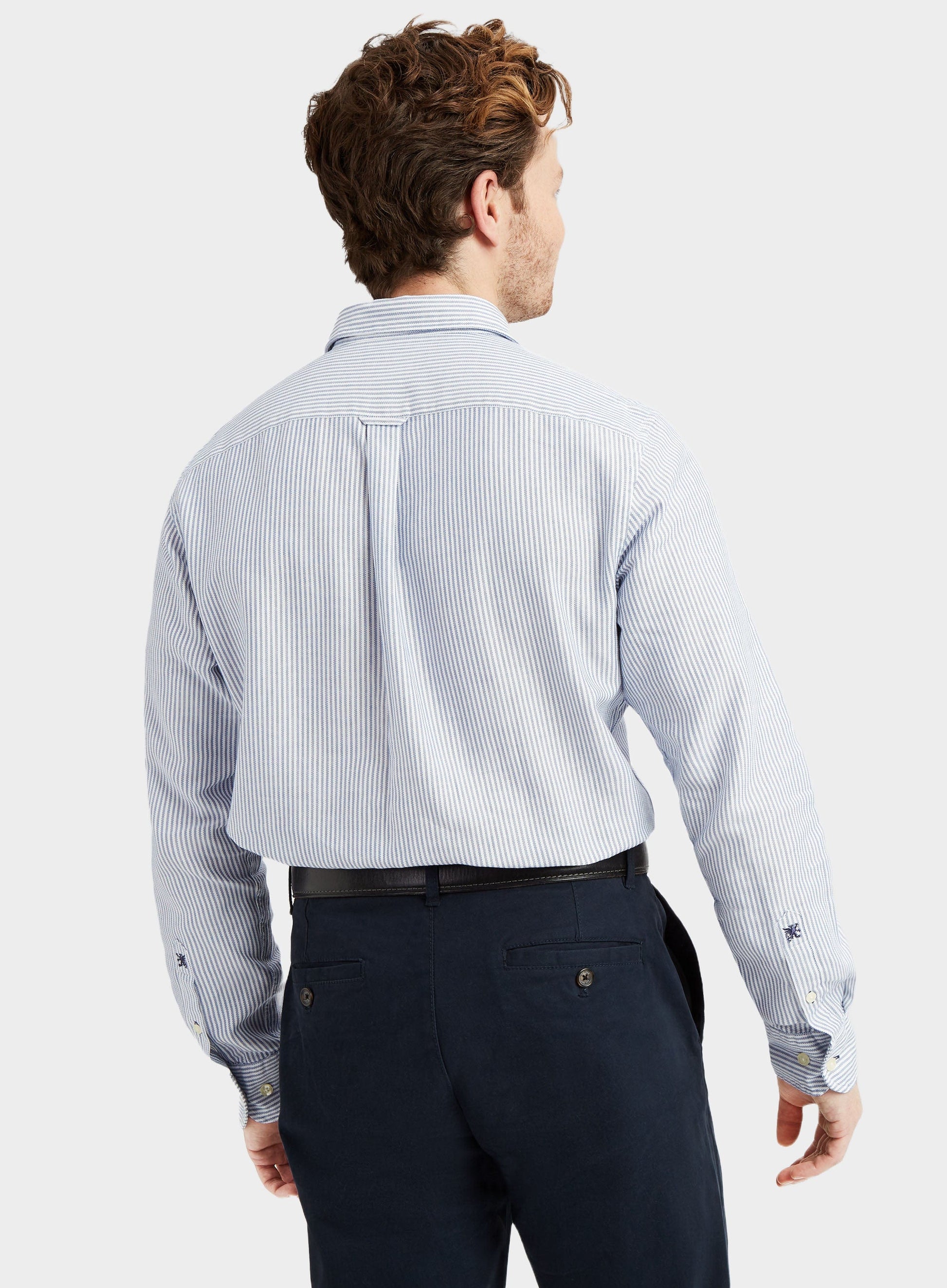 "Classic Oxford Shirt - Dark Blue Stripe"