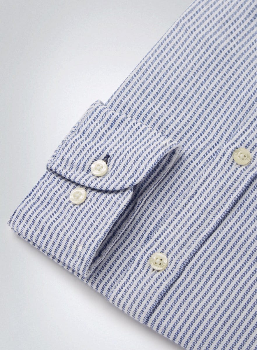 "Classic Oxford Shirt - Dark Blue Stripe"