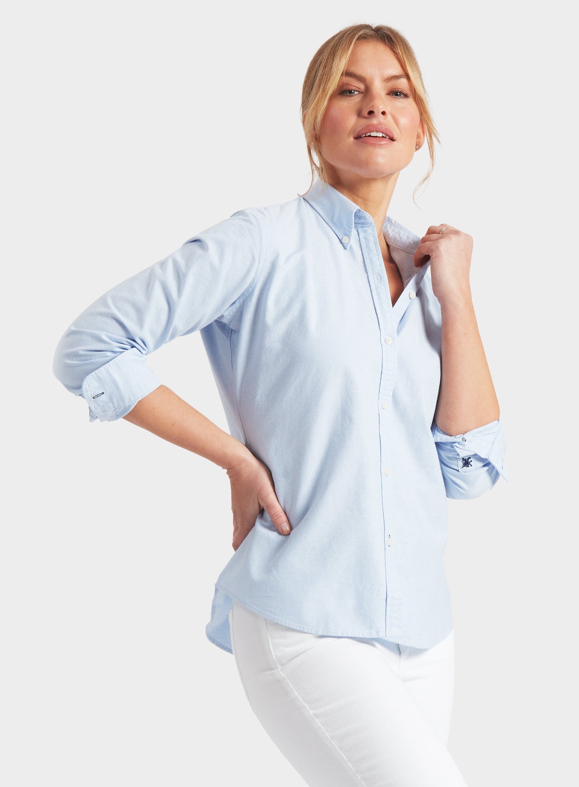 "Fitted Oxford Shirt - Blue"