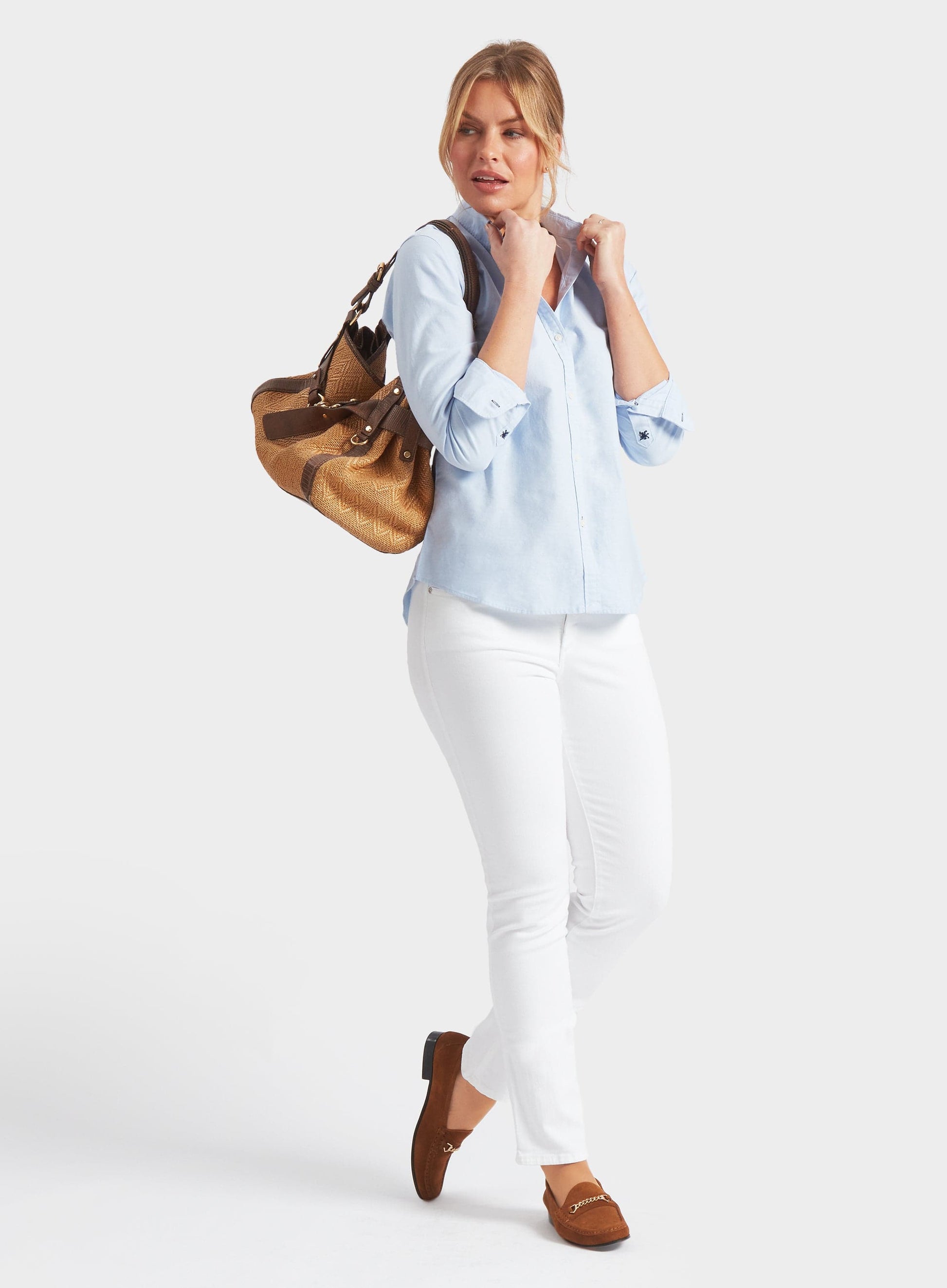 "Fitted Oxford Shirt - Blue"