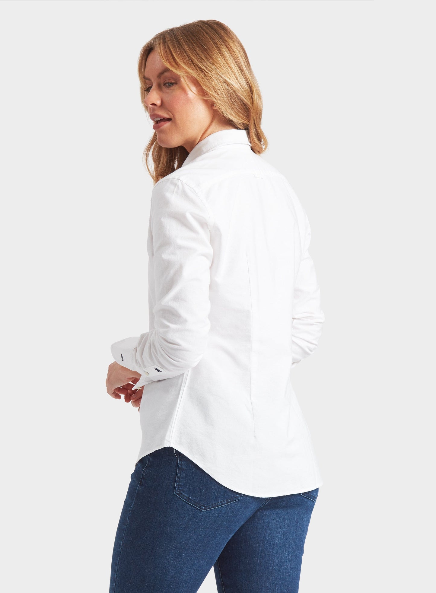 "Fitted Oxford Shirt - White"
