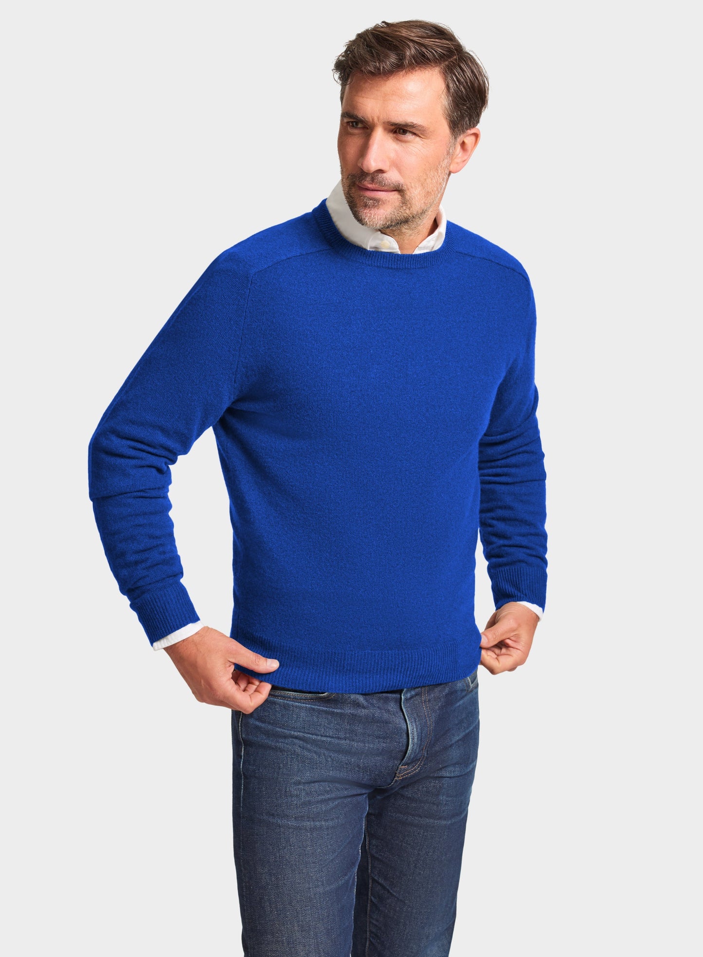 "Cashmere Crew Neck in Ultra Blue"