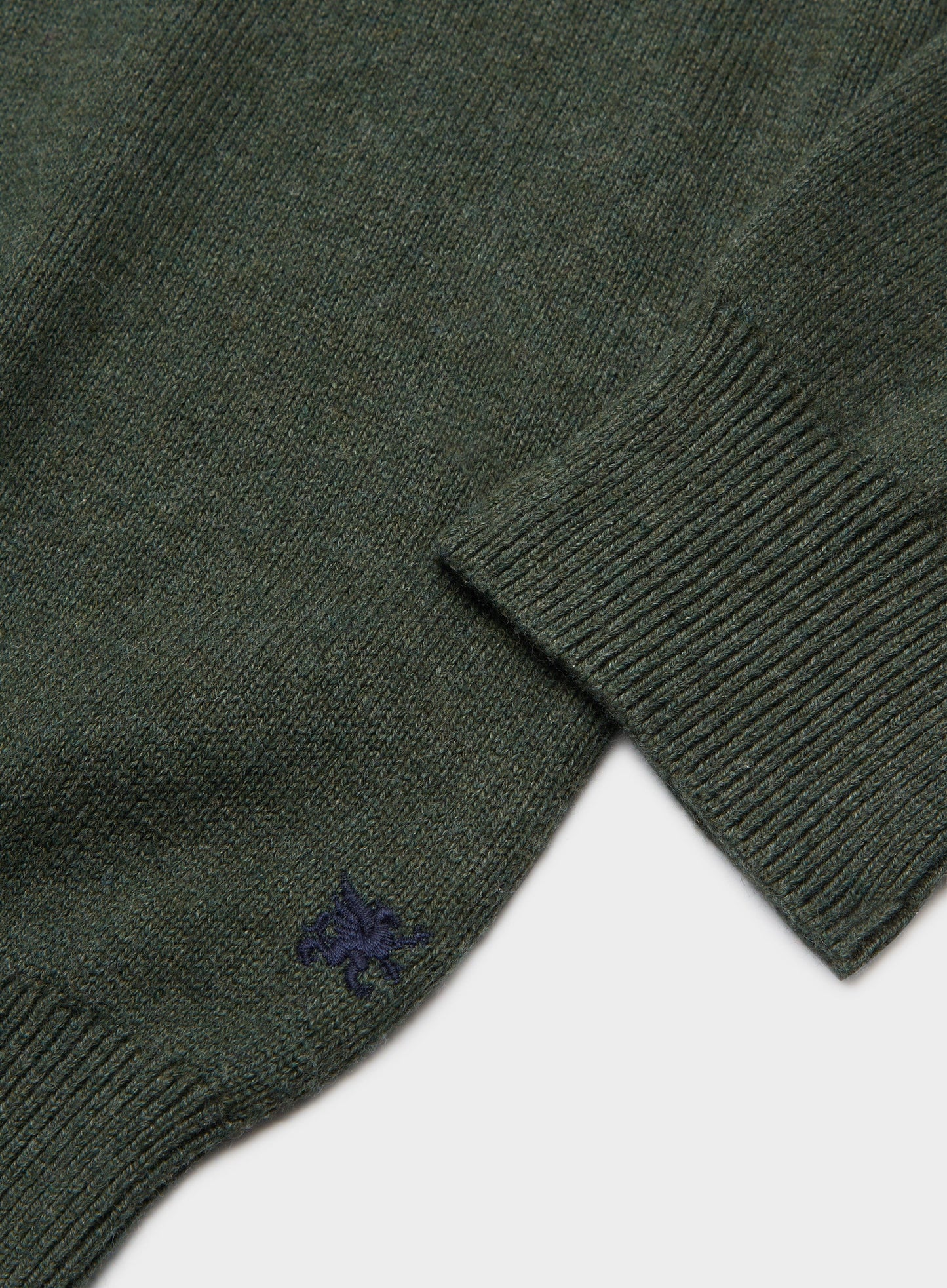 "Cotton Cashmere 1/4 Zip in Khaki"