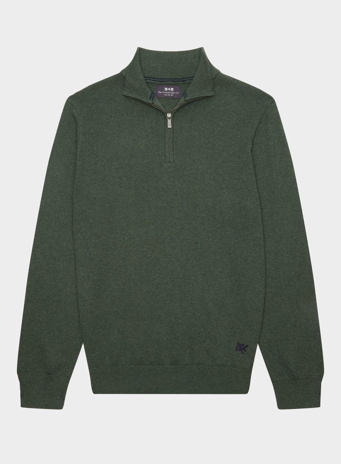 "Cotton Cashmere 1/4 Zip in Khaki"