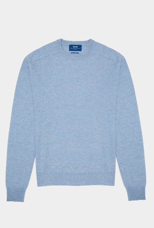 "Cashmere Crew Neck in Sky"