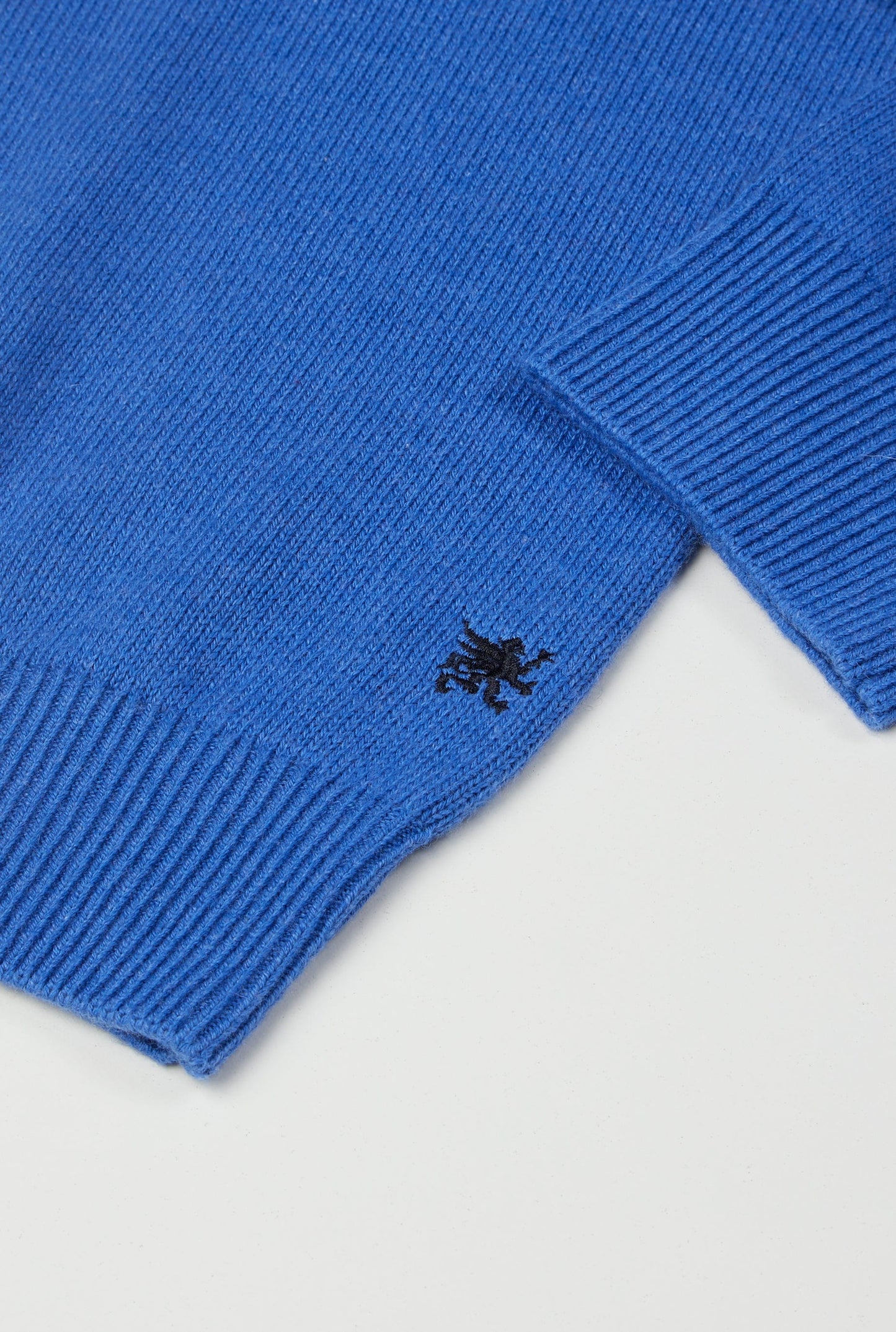 "Cotton Cashmere Crew Neck in Cornflower"