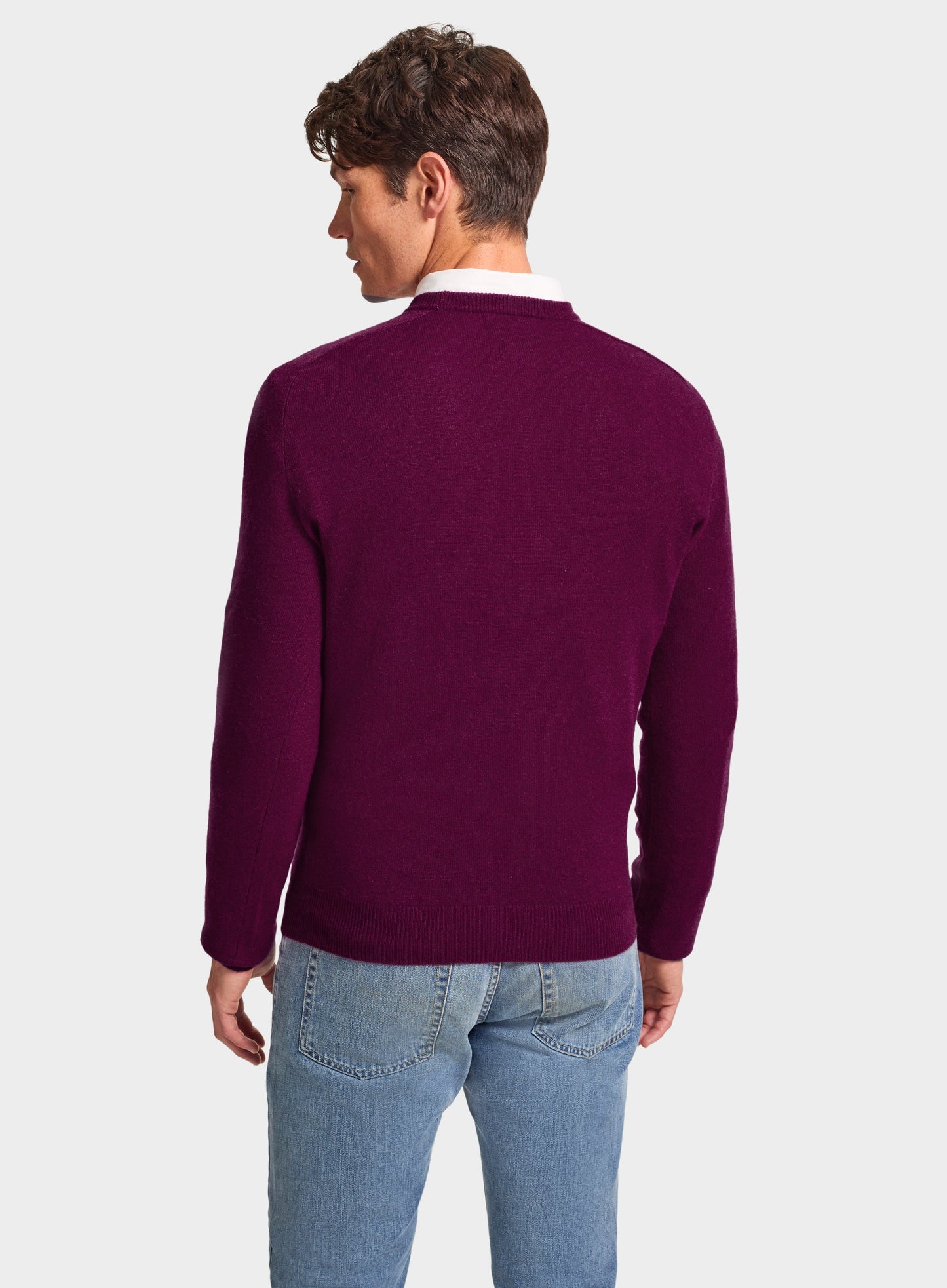 "Cashmere Crew Neck in Raspberry"