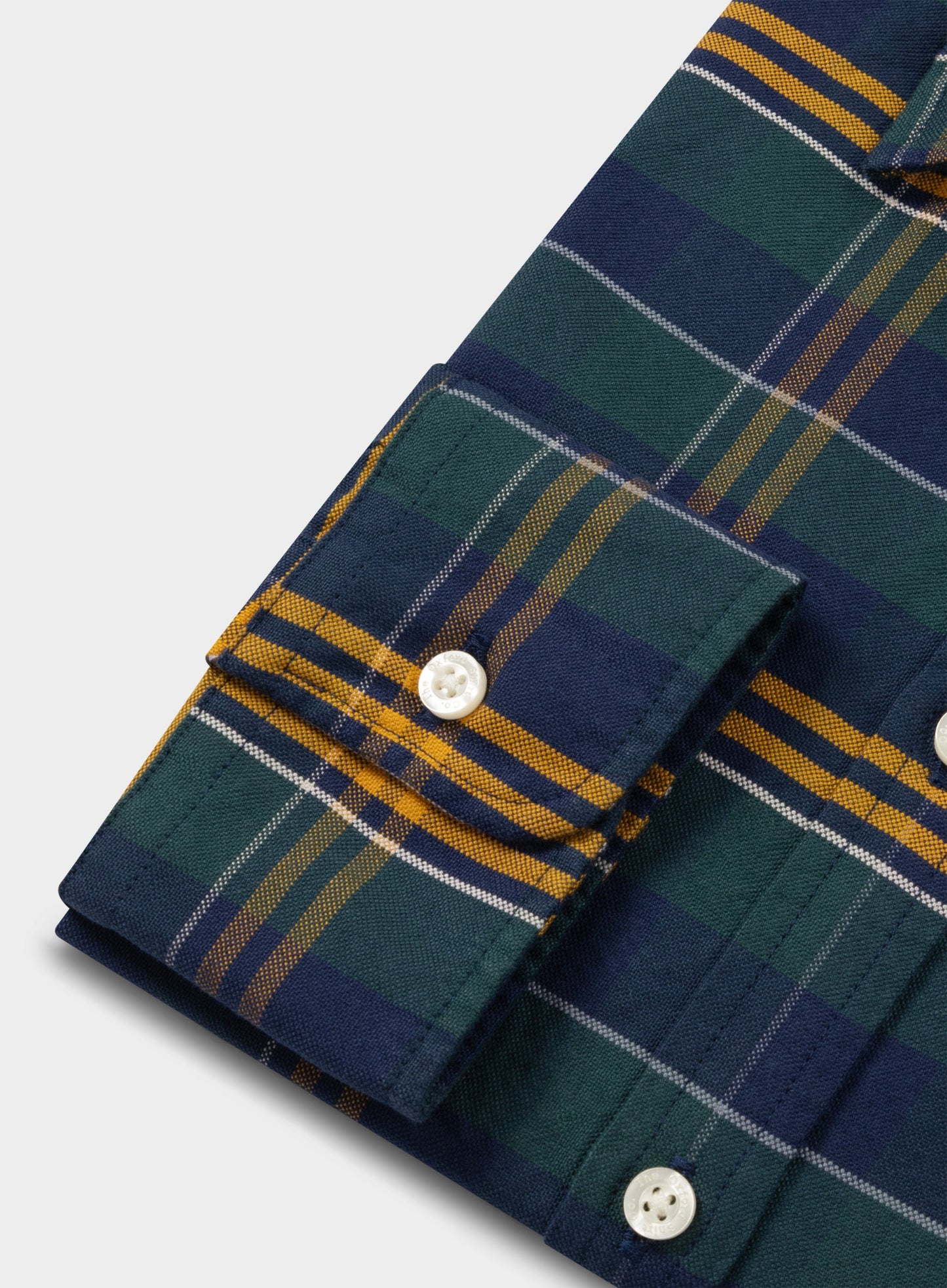 "Classic Oxford Shirt - Green and Navy Check"