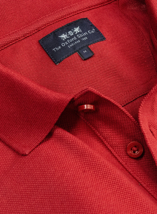 Pique Polo Shirt - Red