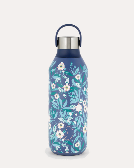 Chilly's x Liberty Water Bottle - Brighton Blossoms Whale Blue