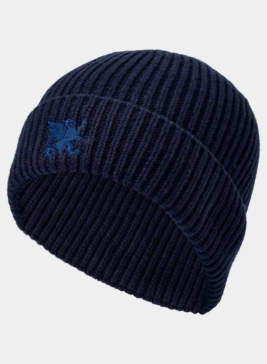 Engineered Knit Beanie - Navy