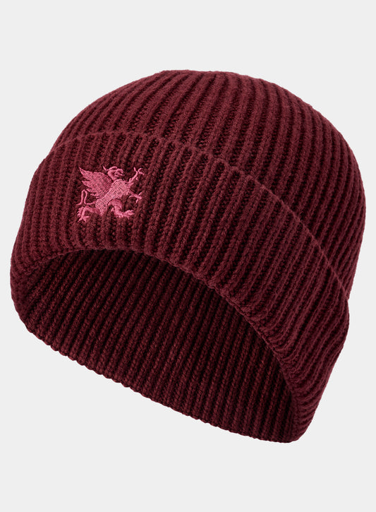 Engineered Knit Beanie - Burgundy