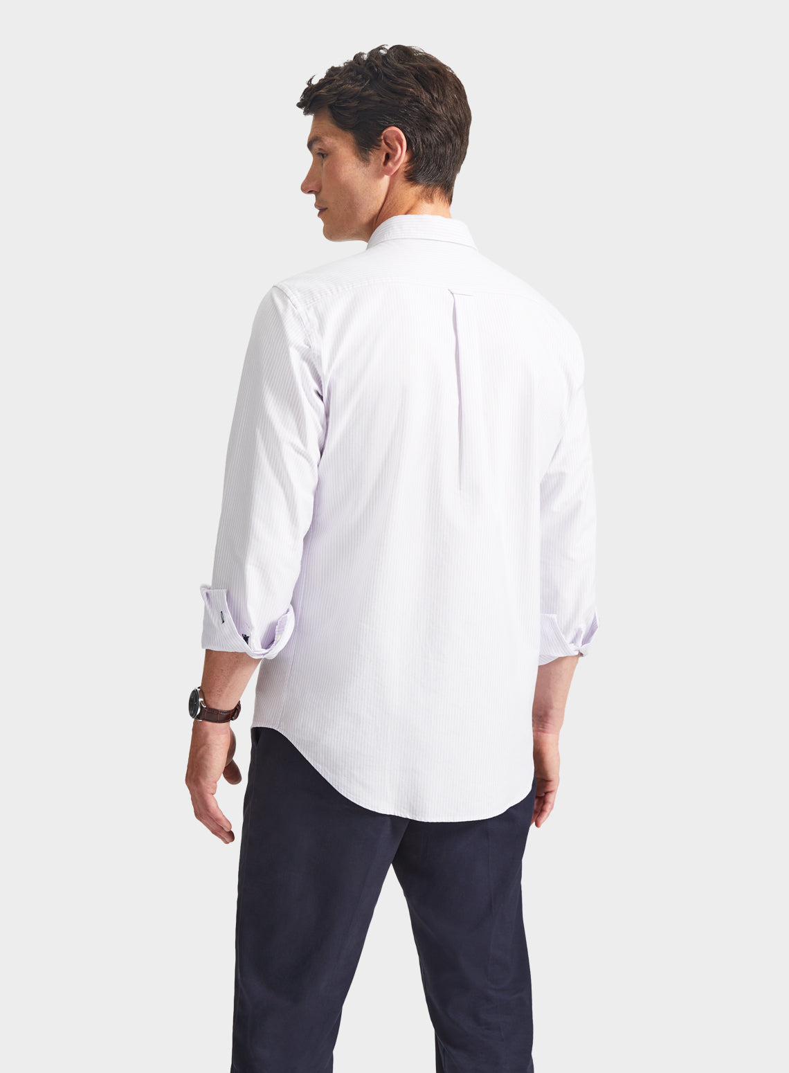 Button Down Oxford Shirt - Lilac Stripe