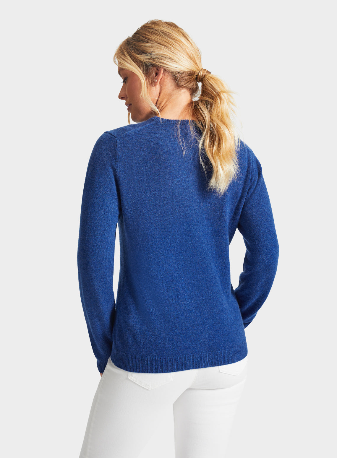 Cashmere Cardigan in Denim