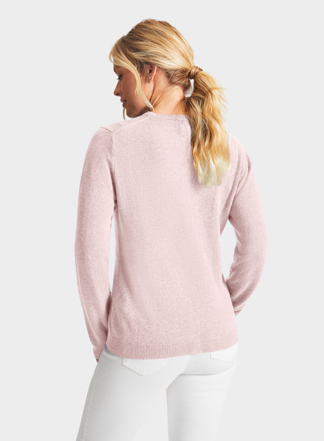 Cashmere Cardigan in Pastel Pink