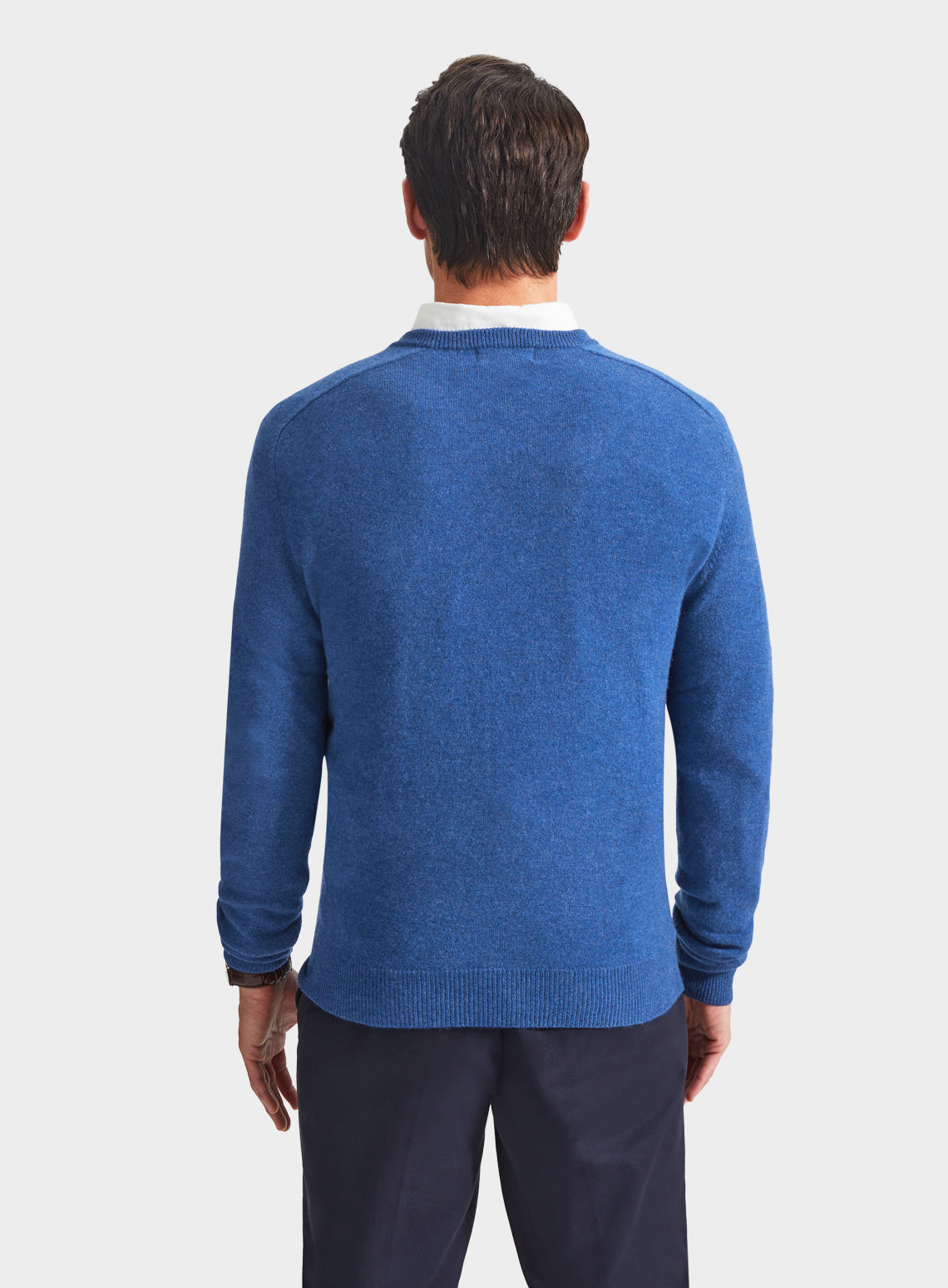 Cashmere V Neck in Denim