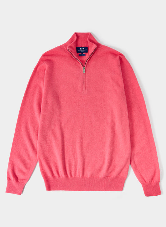 Cashmere 1/4 Zip in Magenta