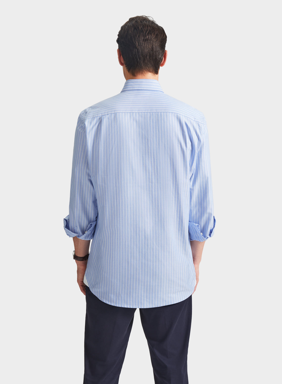 Button Down Shirt in Blue and White Stripe