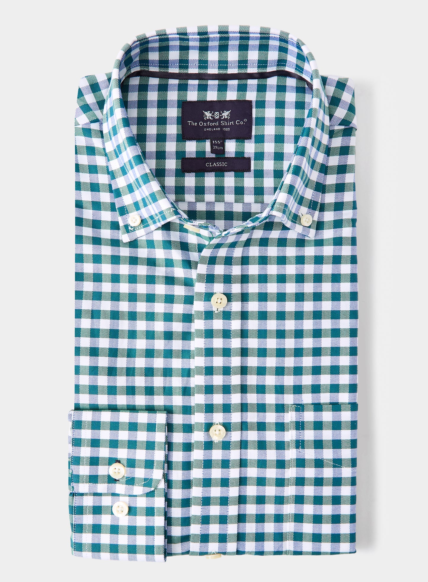 Button Down Shirt - Green and Navy Check