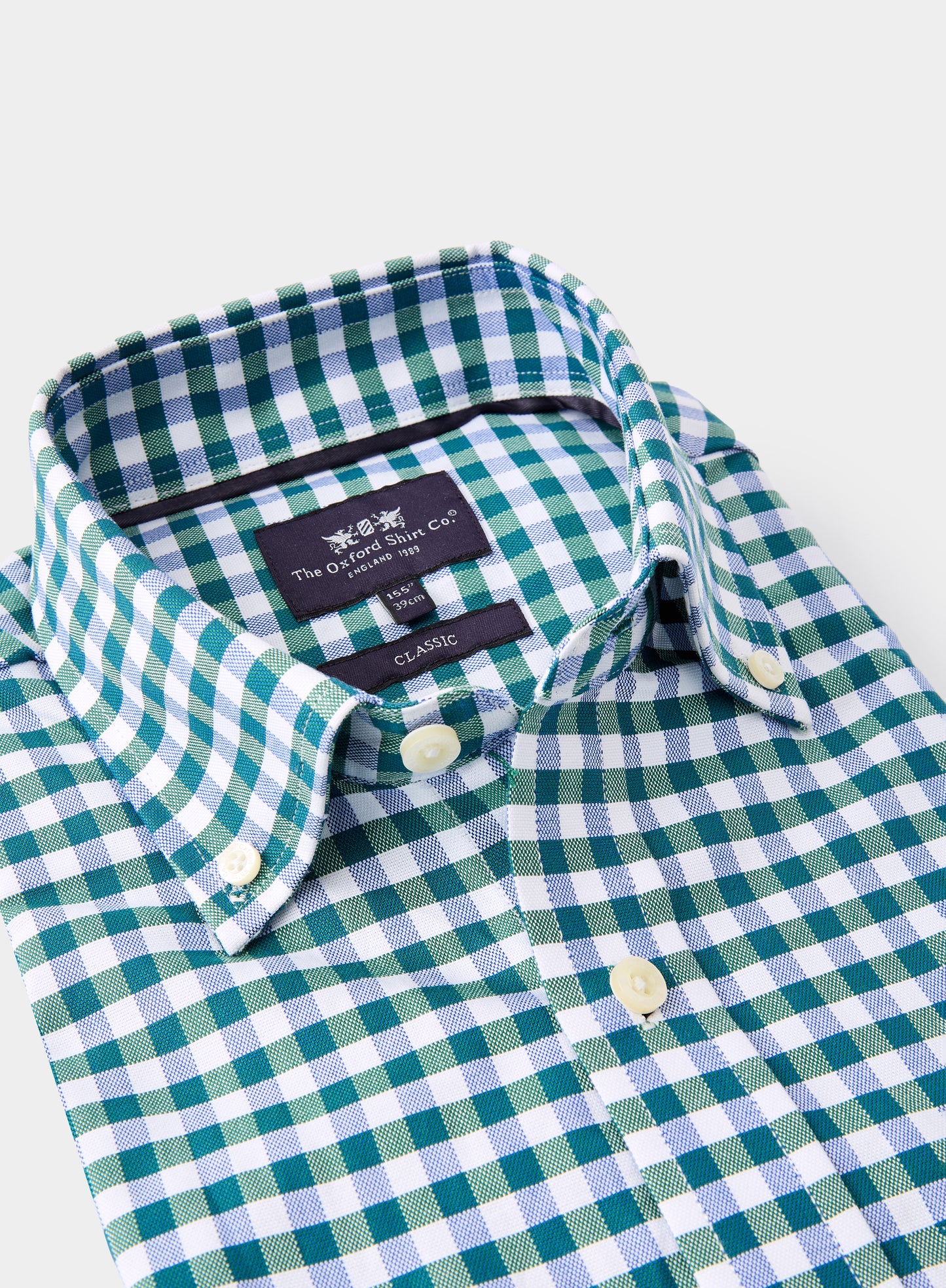 Button Down Shirt - Green and Navy Check