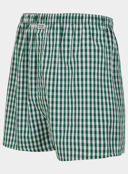 Cotton Boxers - Green Check