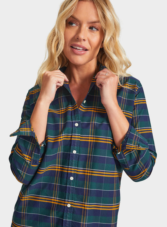 Classic Oxford Shirt - Green and Navy Check