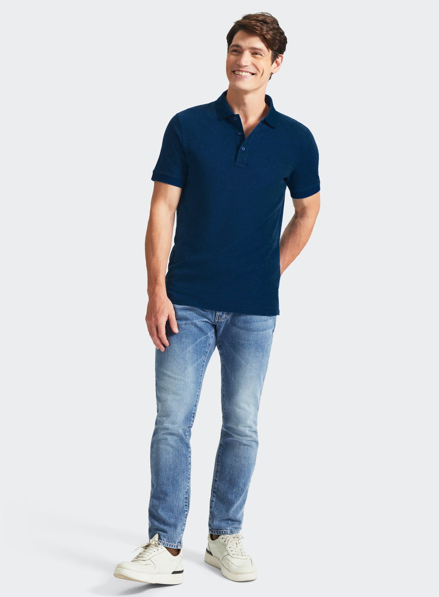 Pique Polo Shirt - Blue