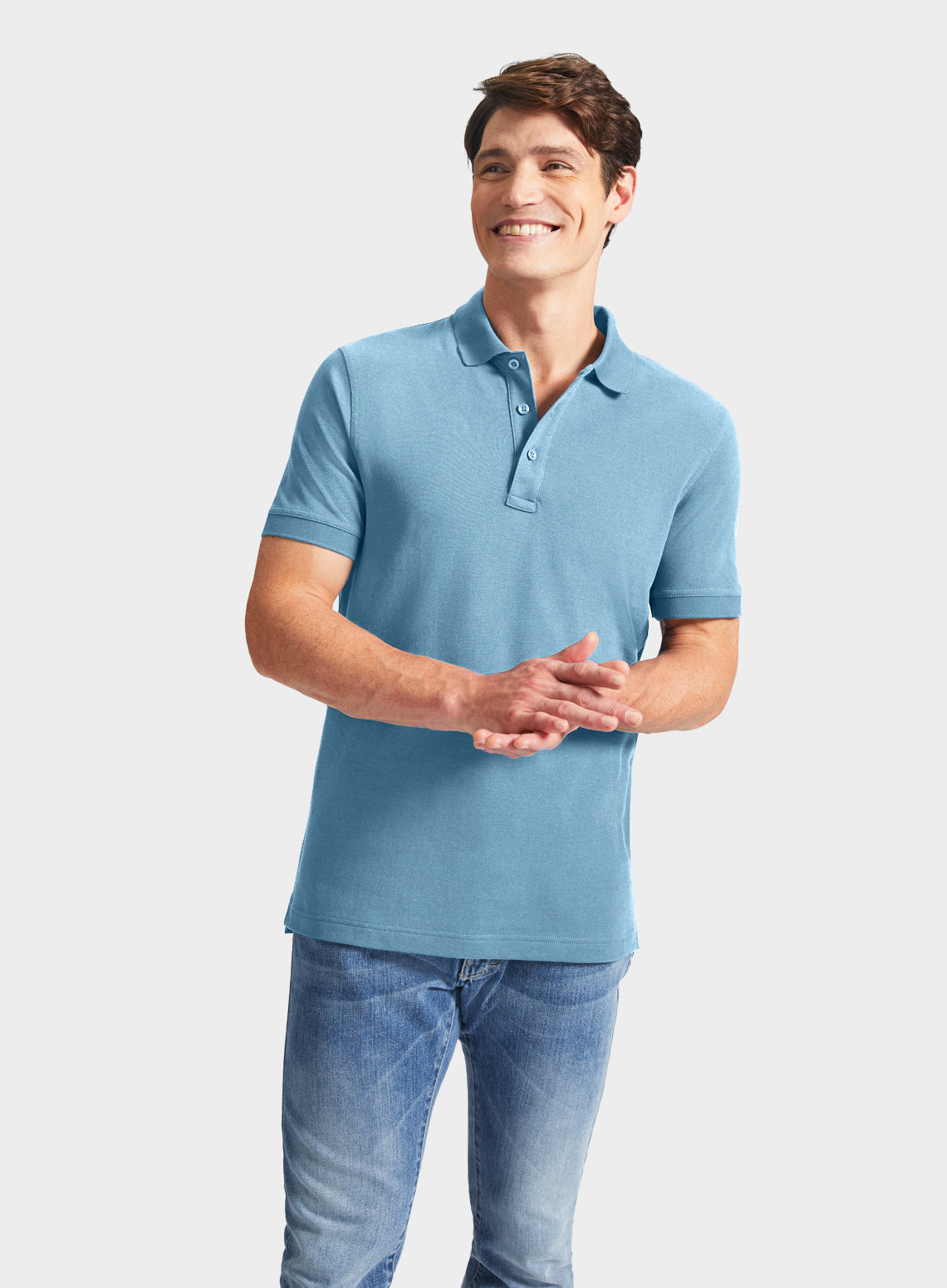 Pique Polo Shirt - Light Blue