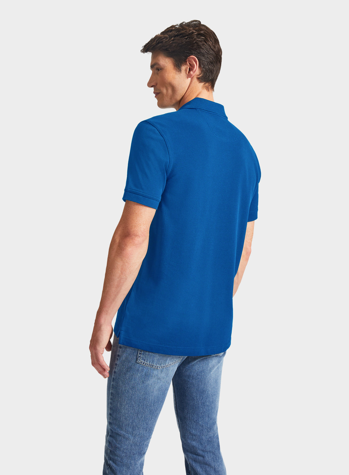 Pique Polo Shirt - Mid Blue