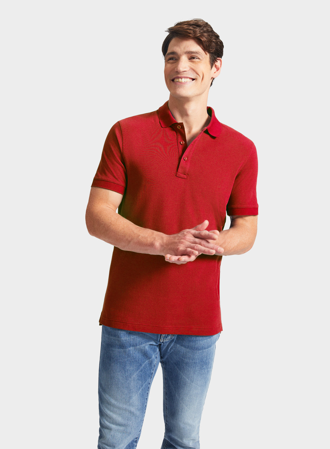 Pique Polo Shirt - Red