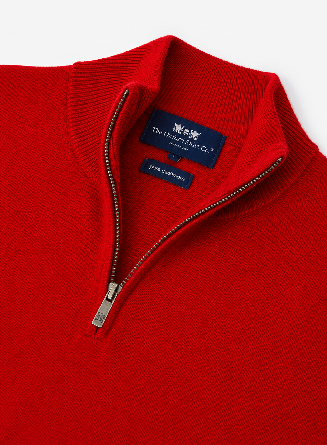 Cashmere 1/4 Zip - Red