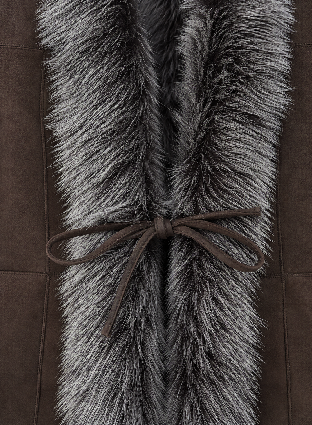 Fur-Lined Shearling Gilet - Brown