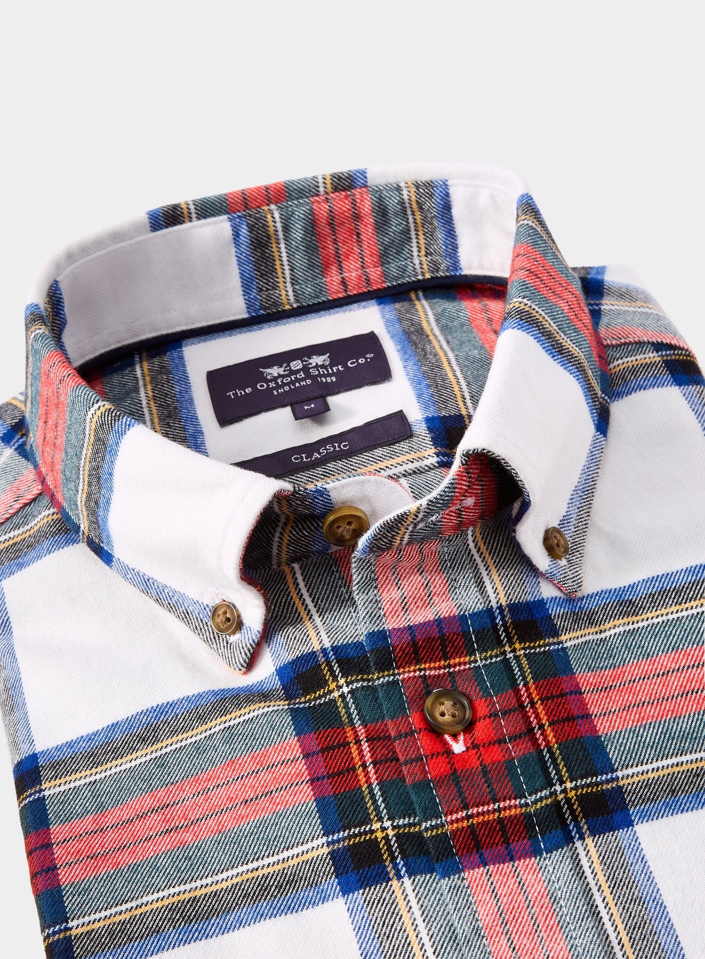 Button Down Flannel Shirt - Red and White Check