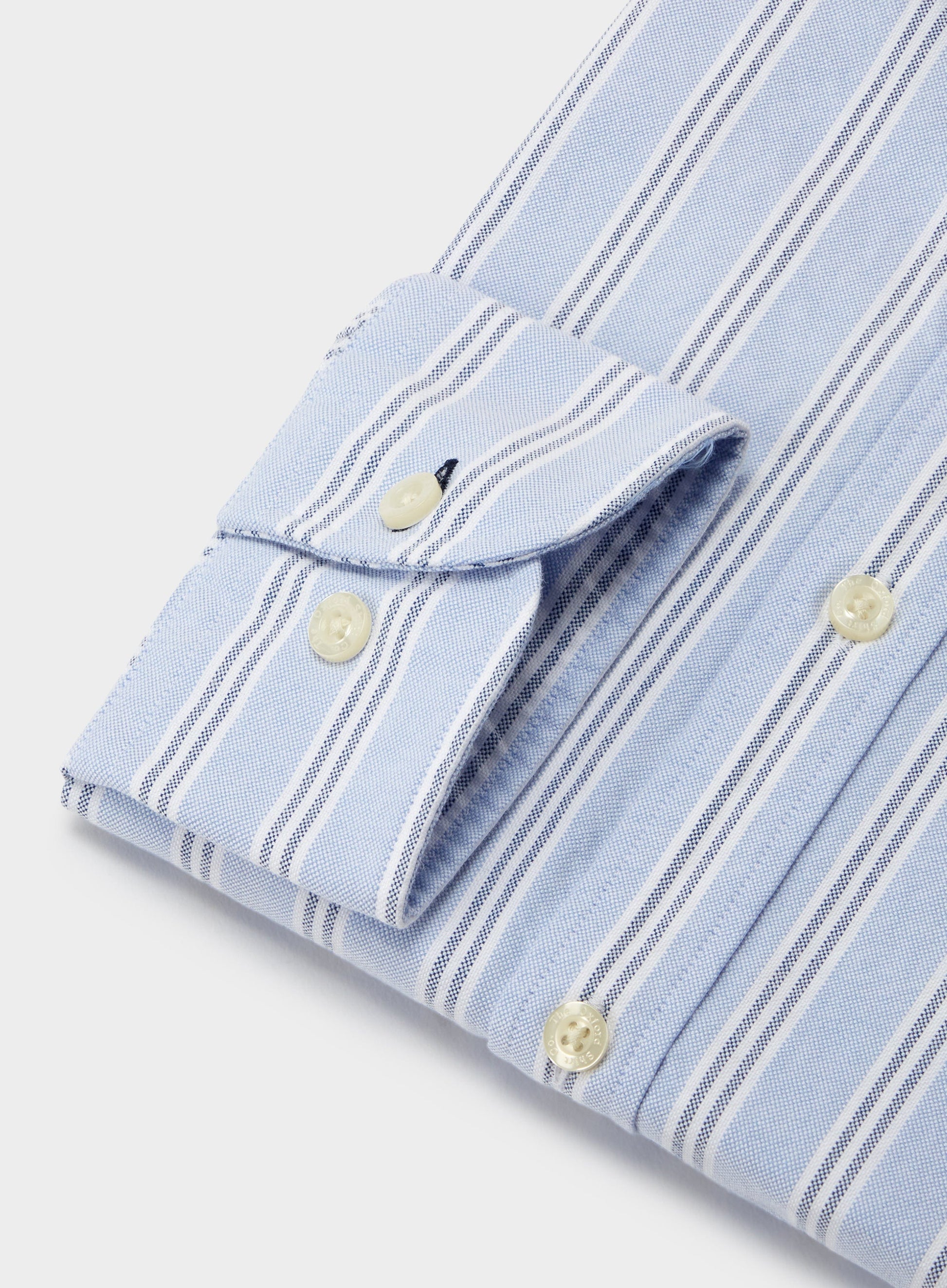 Button Down Oxford Shirt - Blue and Navy Stripe