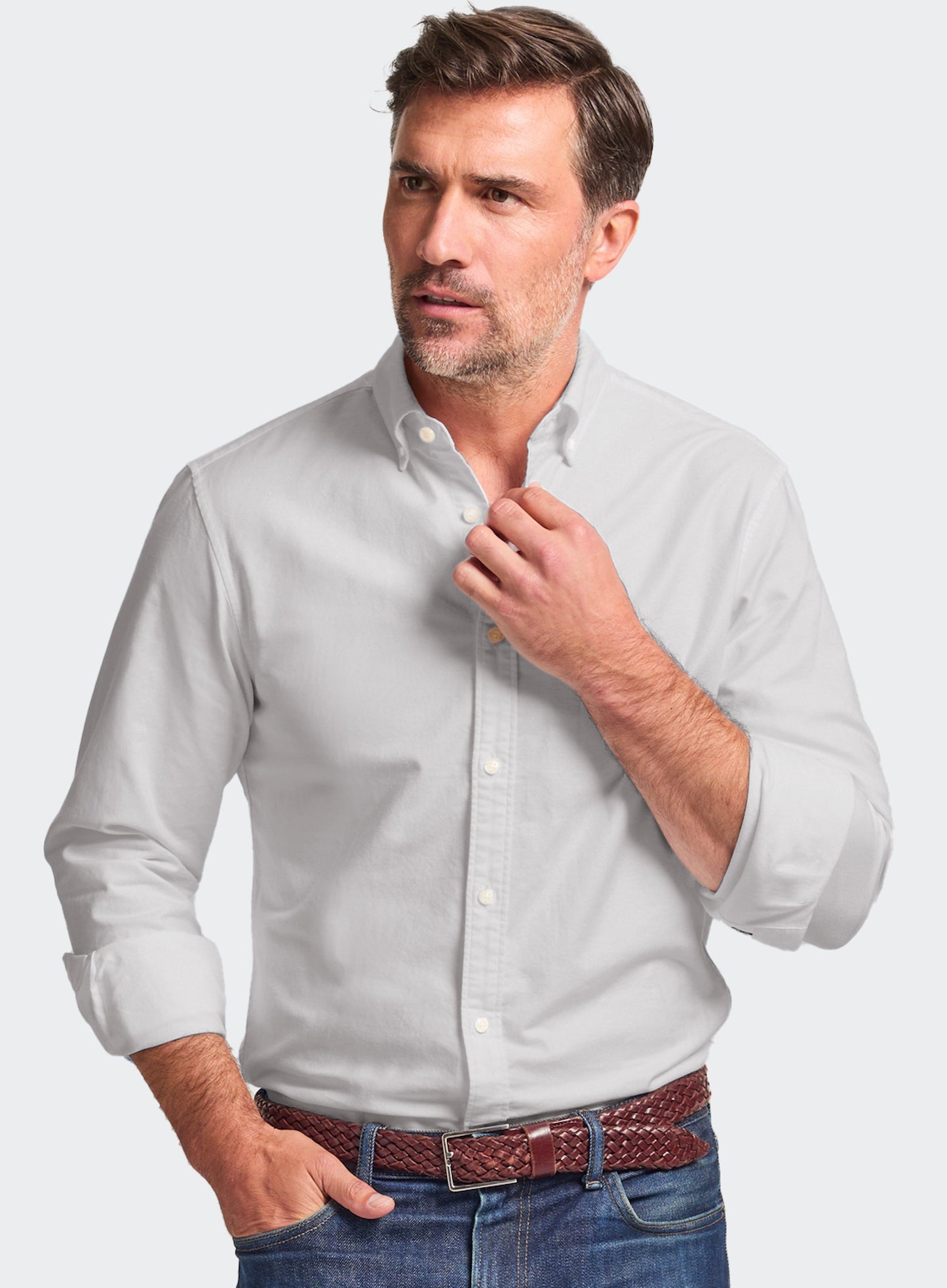 Button Down Oxford Shirt - Grey