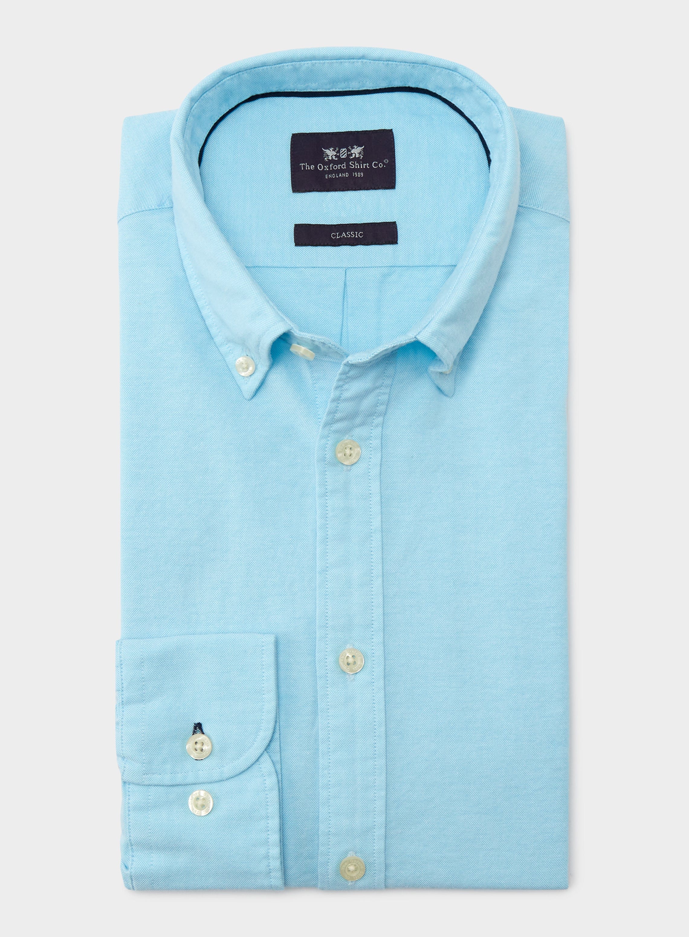 Mens Button Down Oxford Shirt in Ocean - Oxford Shirt Co.