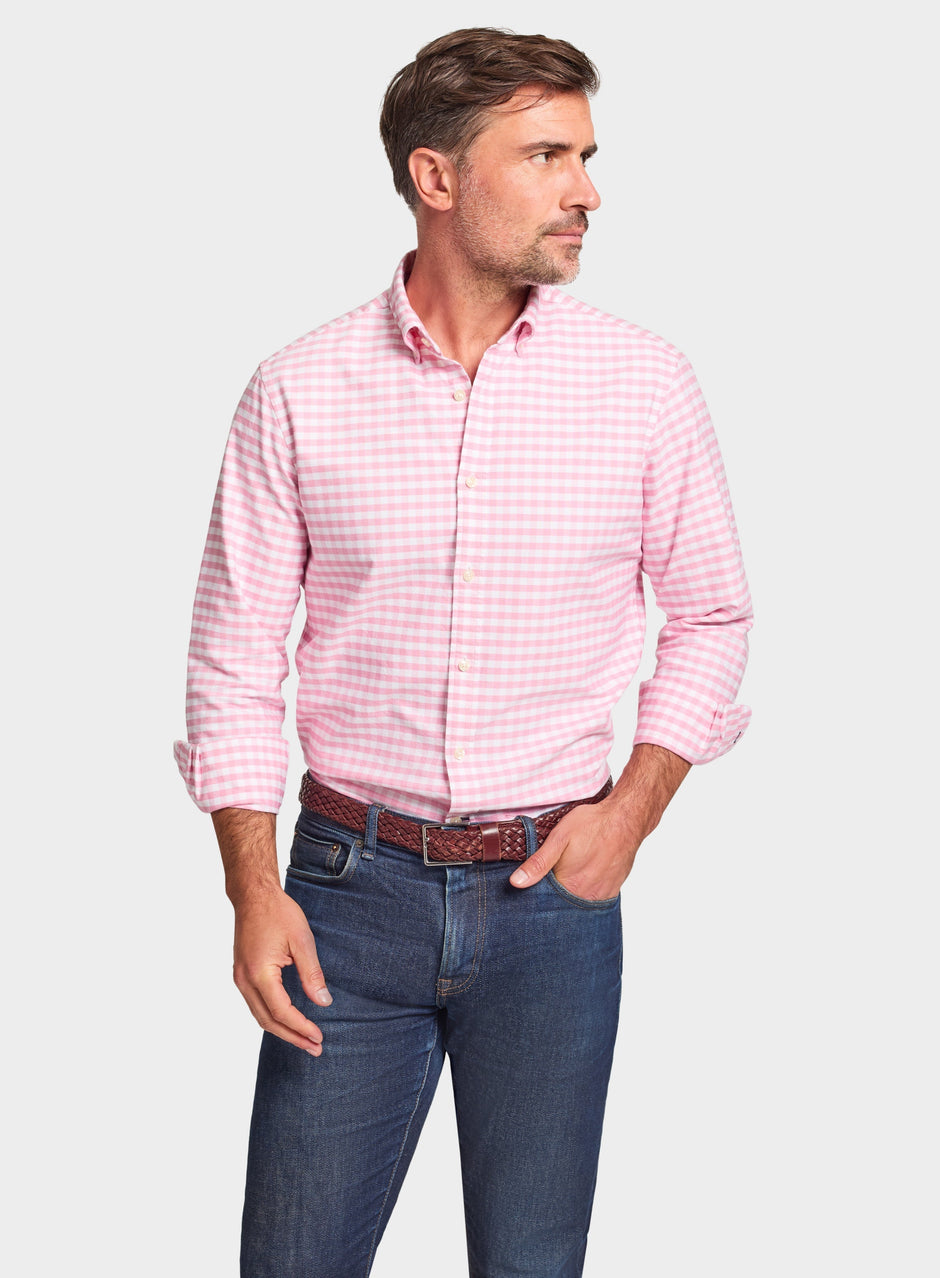 Pink Shis Men’s Pink Shirts – Plain & Striped Cotton Styles for Work & Weddings