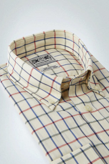 Men's Tattersall Checks White Classic Shirt