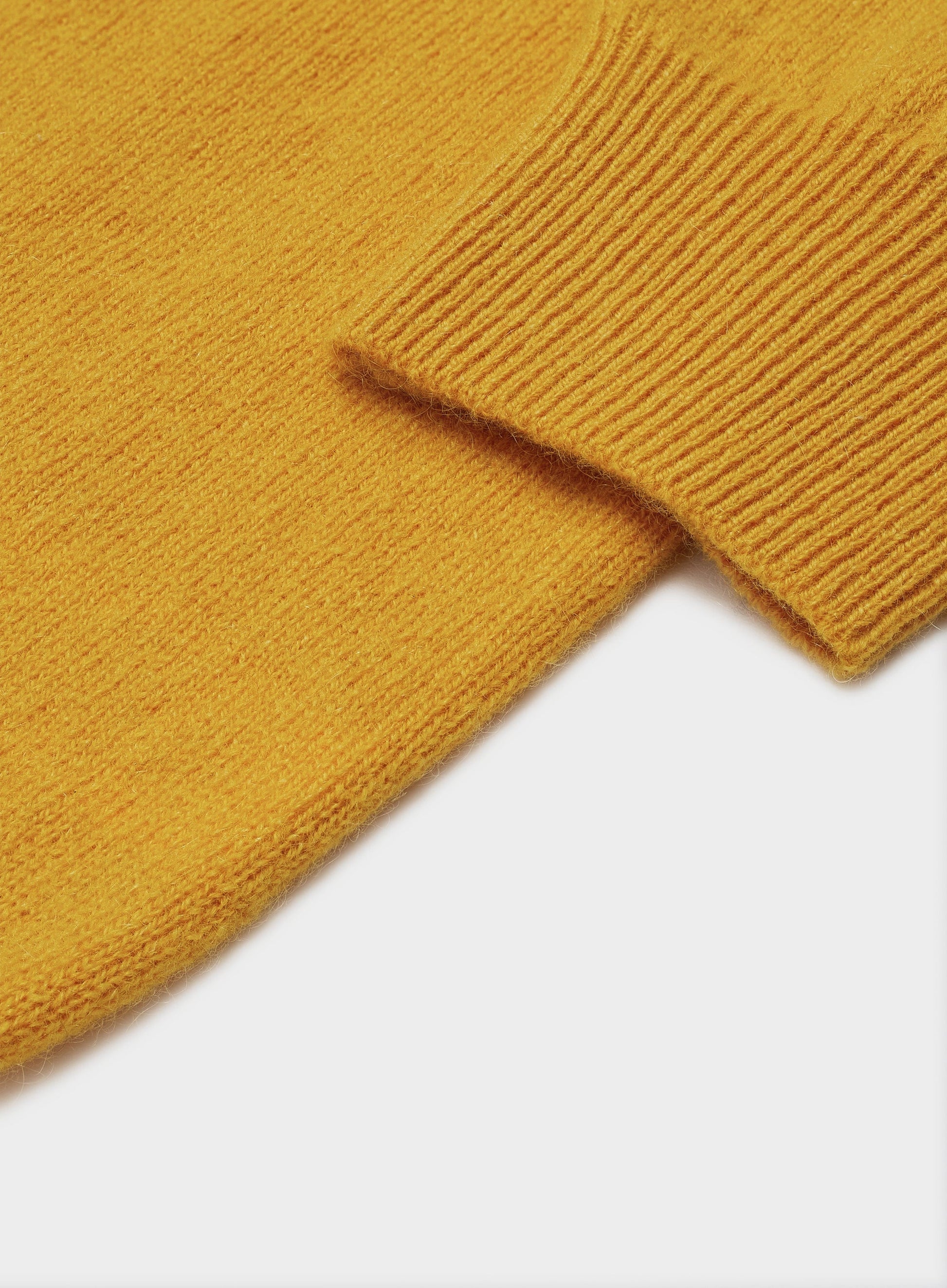 Cashmere 1/4 Zip in English Mustard